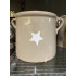 Grey Pot with White Star (15cm)