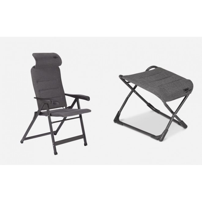 Crespo Water-Resistant Camping Chair and Footrest Bundle