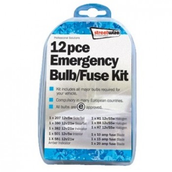 12 Piece Emergency Bulb and Fuse Kit 